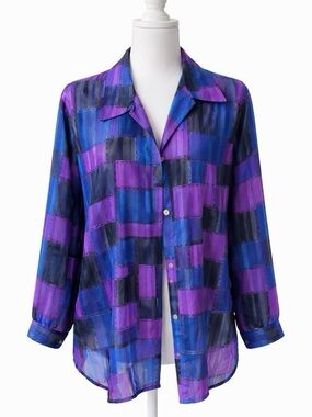 80’s Vintage Allison Daley Women’s Button Down Shirt